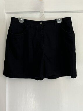 Vintage 90s Black Cotton Chino Style Shorts